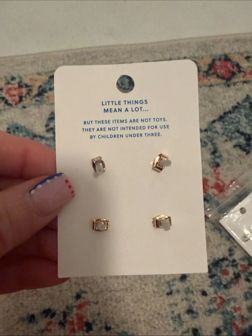 Crewcuts Pink Tulip & Lavender Flower Stud Earrings